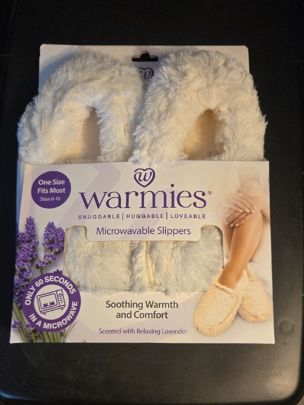 Warmies Microwavable Plush Women's Slippers — Cream